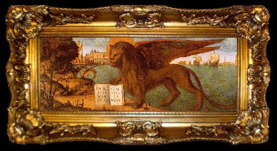 framed  Vittore Carpaccio The Lion of St.Mark, ta009-2